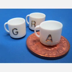 Mug with Gold Initial       A to Z